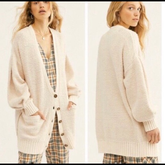 Free People Sweaters - Free People Snow Drop Cardigan Sweater ivory white